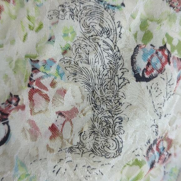 Vintage 100% Hemp Whimsical Blazer Floral Pasley Iridescent Women's Size M - Picture 11 of 14